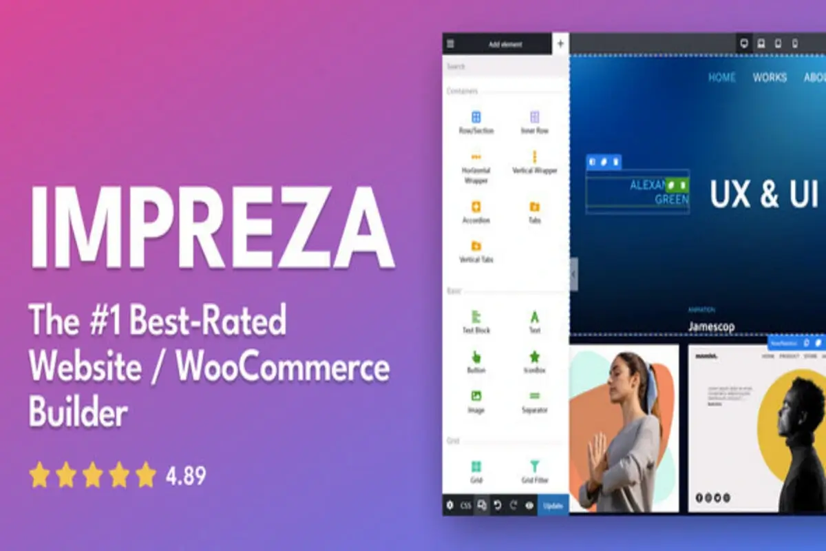 Preview of Impreza WordPress Theme