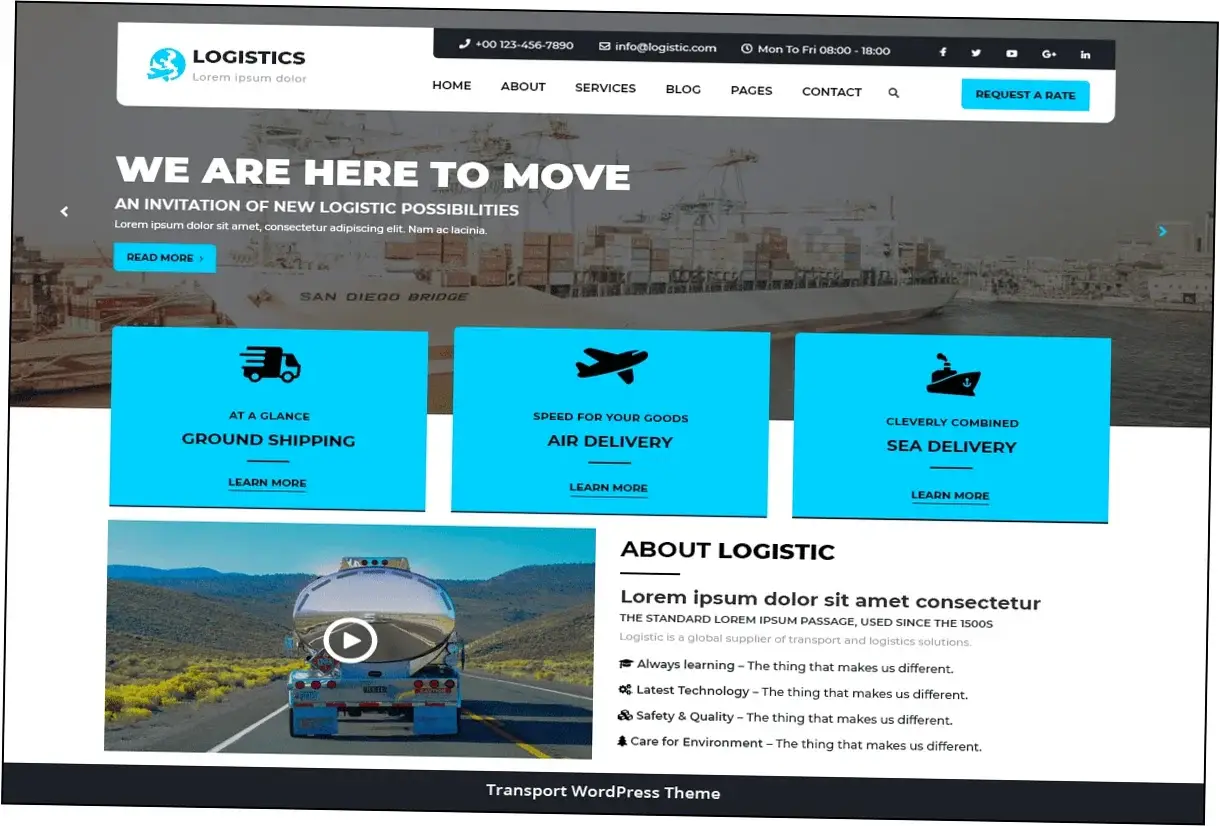 Preview of Logistix Theme