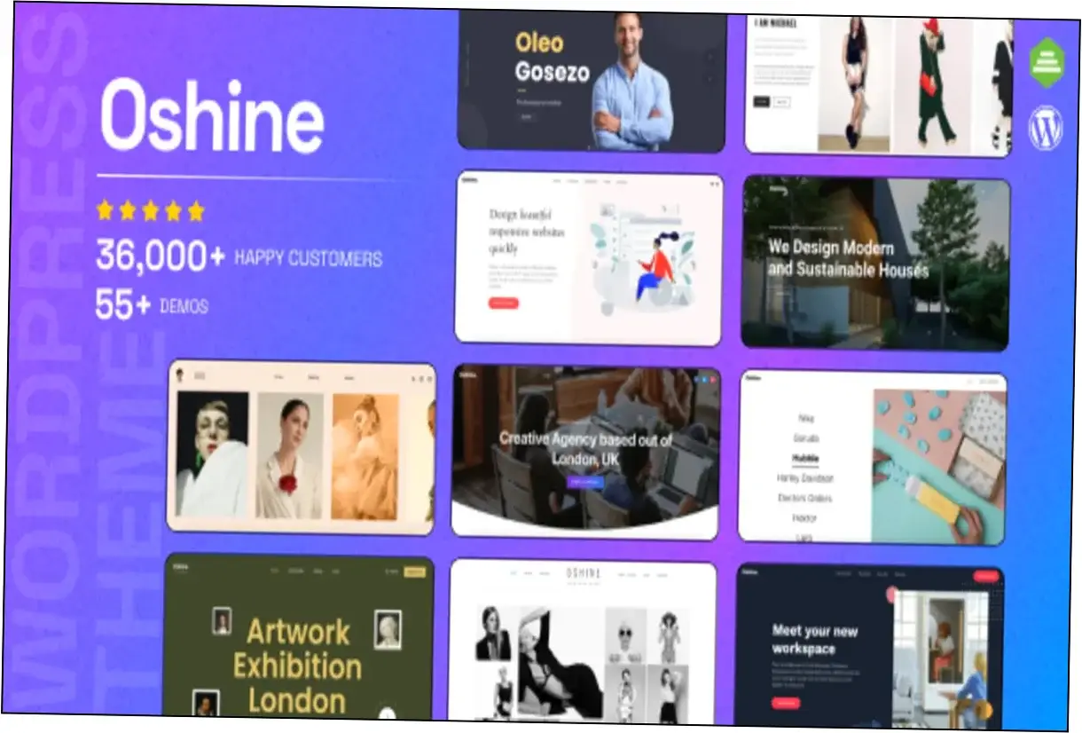 Preview of Oshine WordPress Theme