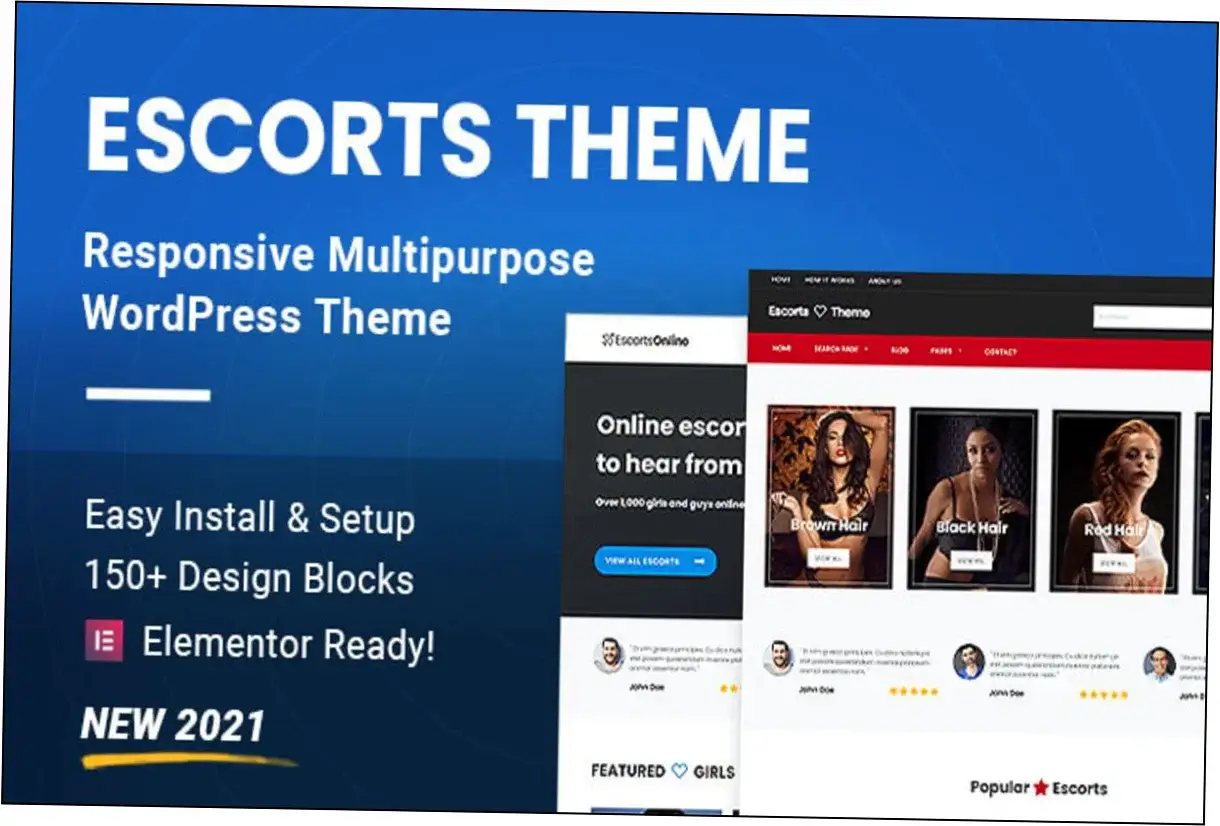Preview of PremiumPress Escort Theme
