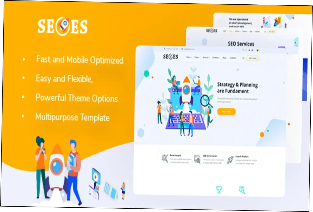 Preview of SEOES WordPress Theme