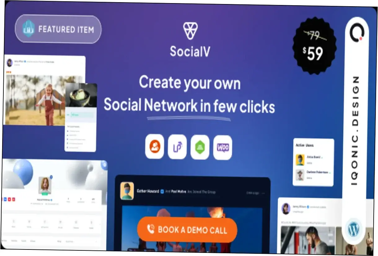 Preview of SocialV Theme