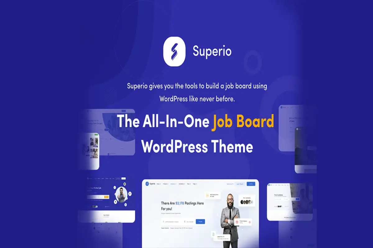 Preview of Superio WordPress Theme