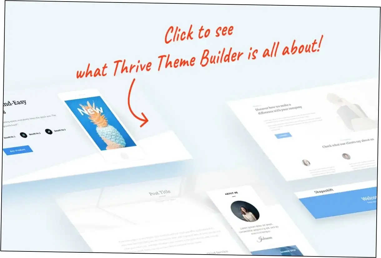 Preview of Thrive Theme Builder