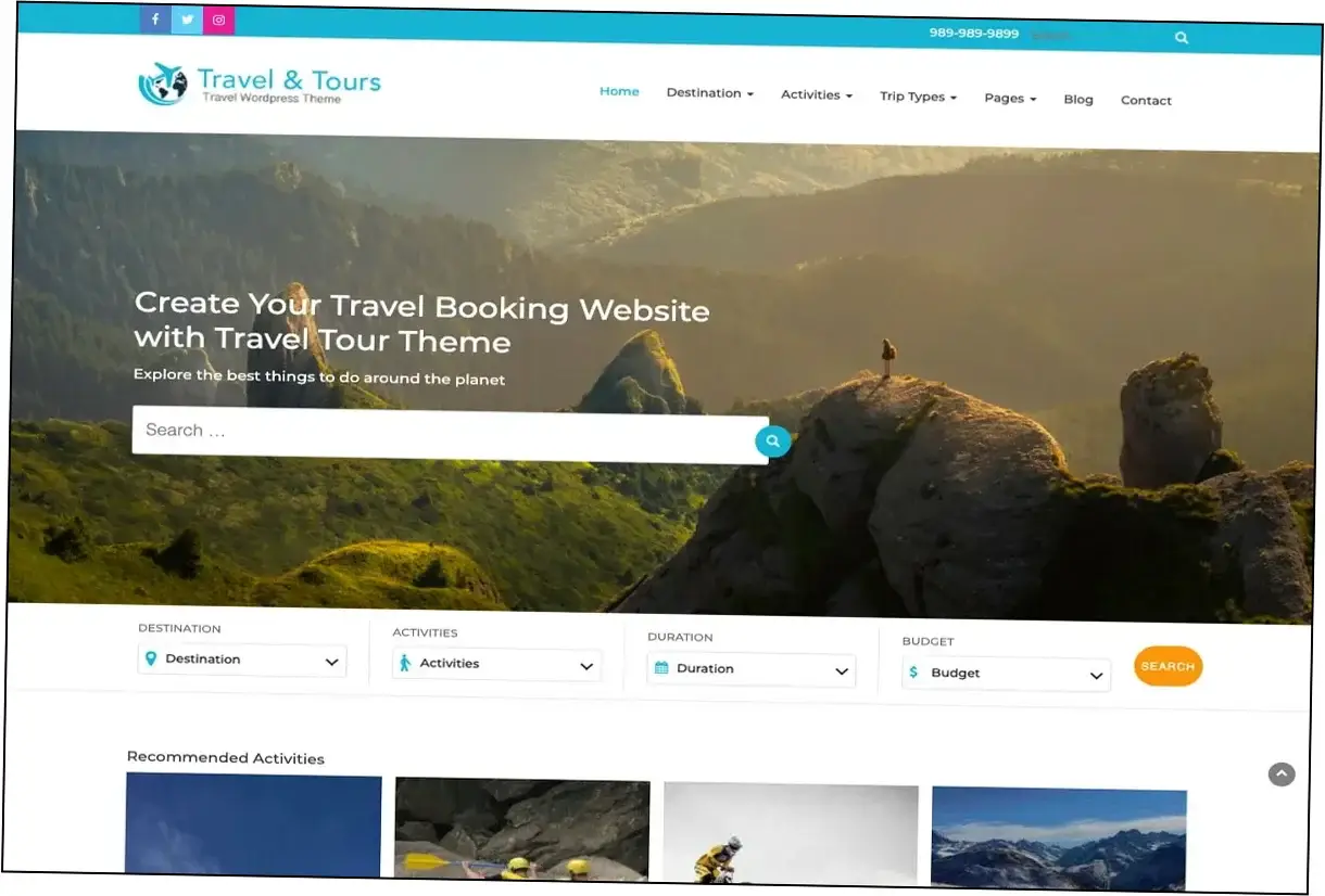 Preview of Travel Tour Theme