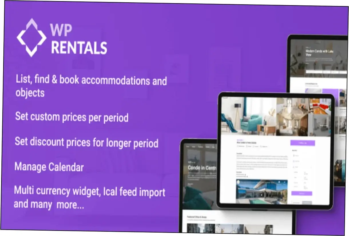 Preview of WP Rentals Theme