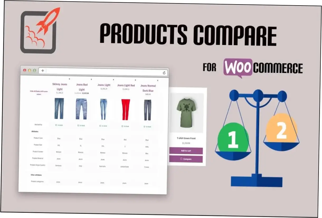 WooCommerce Products Compare Nulled Download Preview