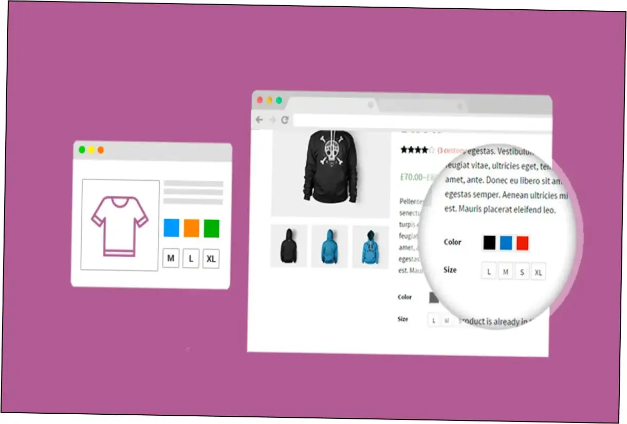 Preview of WooCommerce Variation Swatches Photos