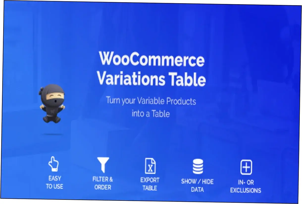 WooCommerce Variations Table Nulled Download