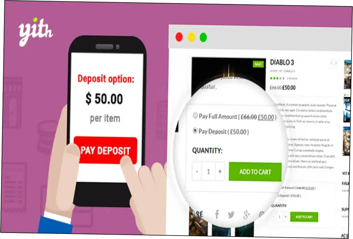 Preview of YITH WooCommerce Deposits