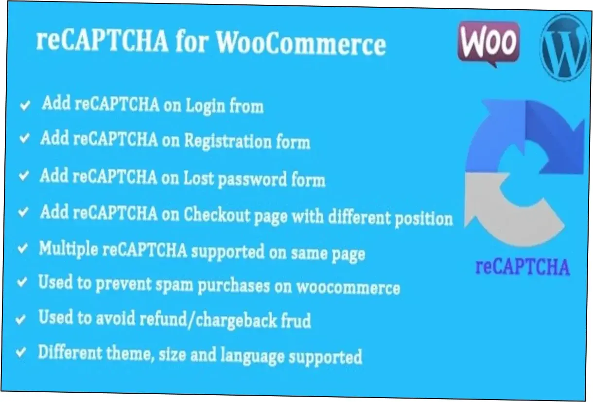 reCAPTCHA for WooCommerce Nulled Download Preview